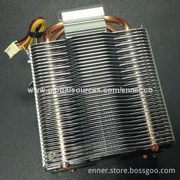 CPU Cooler with Heat Pipe, Compliant with RoHS Directive
